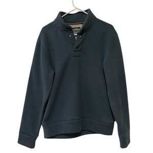 JEREMIAH & SONS BLUE BUTTON HIGH QUALITY GOODS WAFFLE SHERPA SWEATER SIZE SMALL